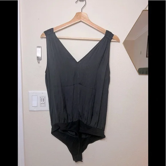 Paige Cerisa Surplice Bodysuit in Black - Picture 5 of 7